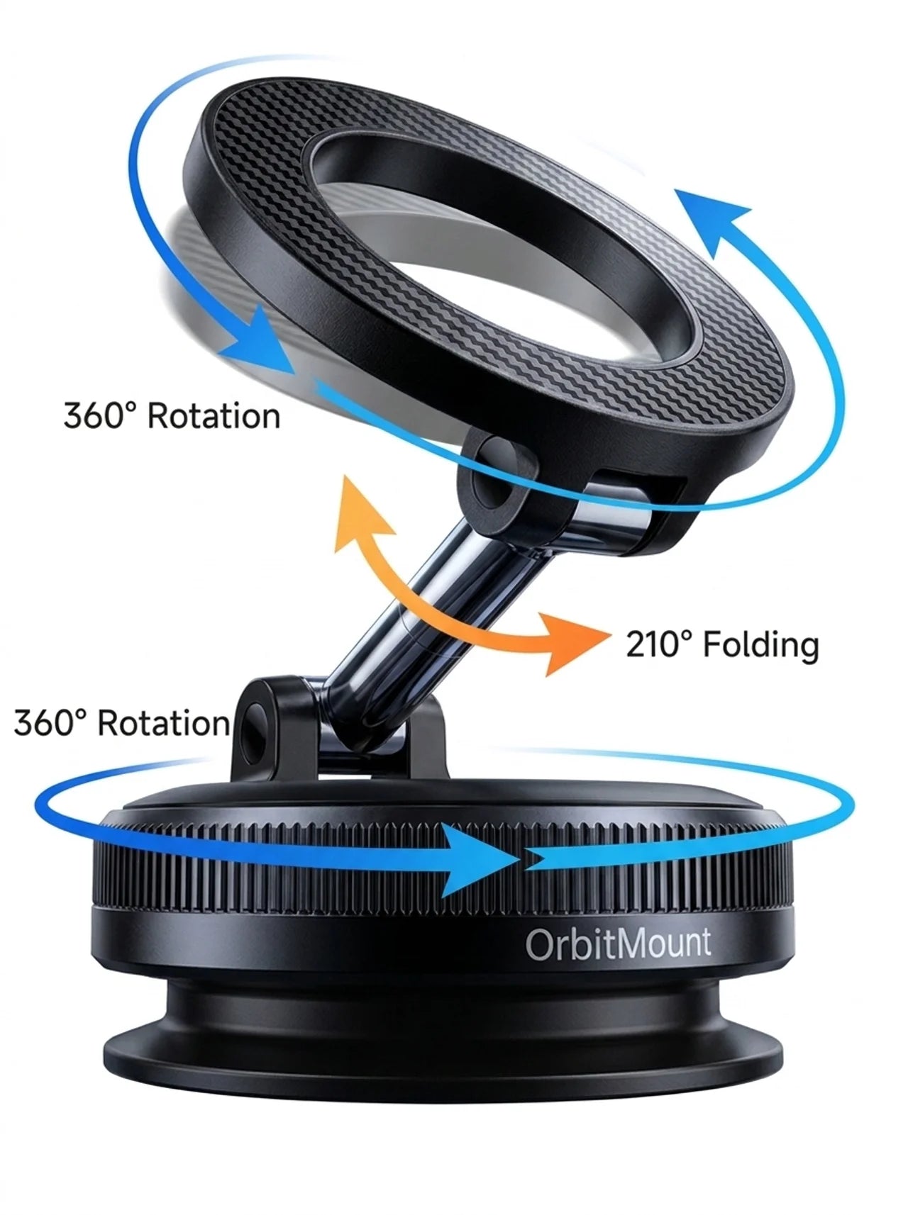 Orbit Mount Pro 20 - Foldable Magnetic Car Phone Holder