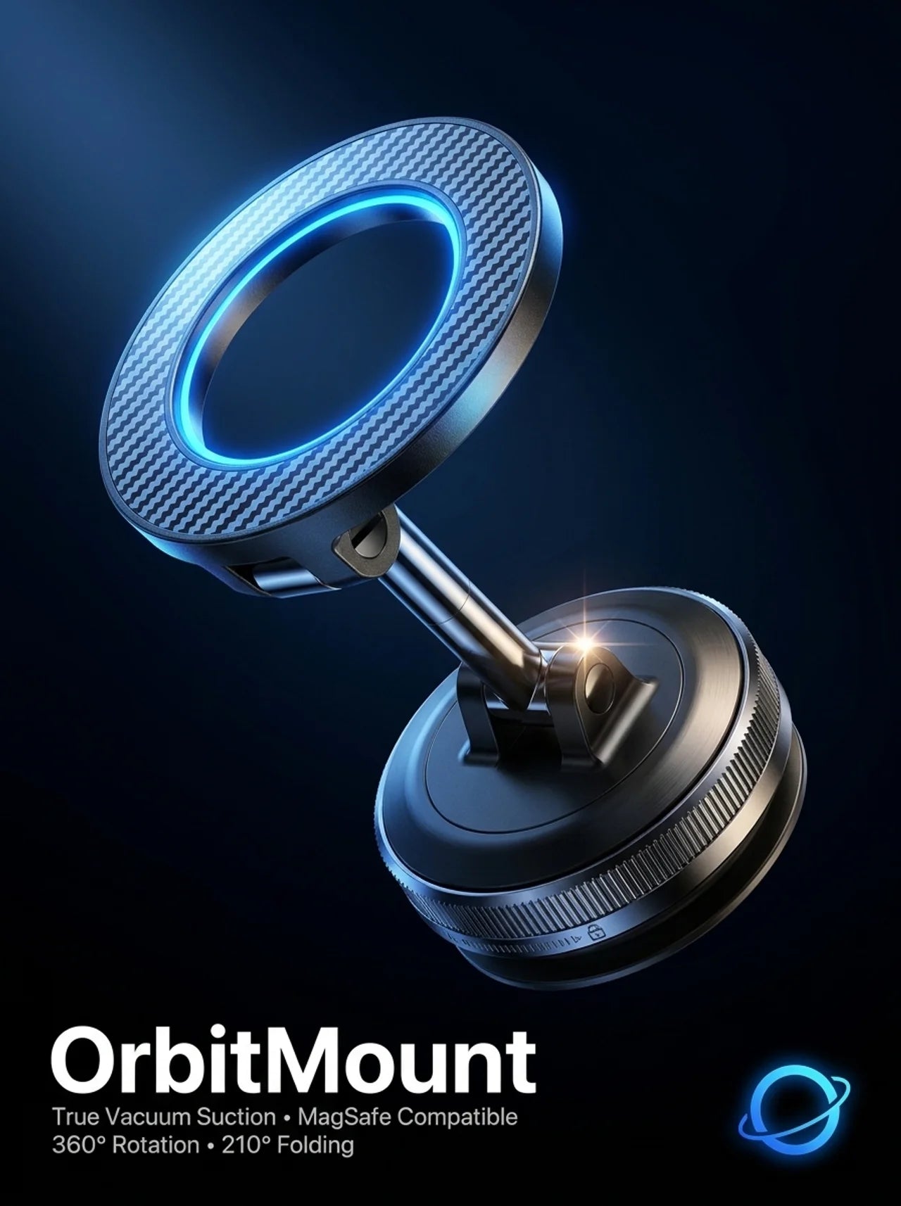 Orbit Mount Pro 20 - Foldable Magnetic Car Phone Holder